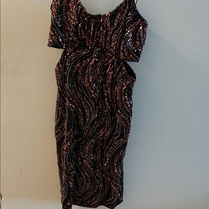 Guess Women’s Taryn Sequined Side-Cut Out Cocktail Dress Size 10